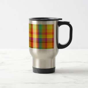 Abstraktes Regenbogenraster-Design Reisebecher