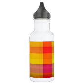 Abstraktes Regenbogenraster-Design Trinkflasche (Links)