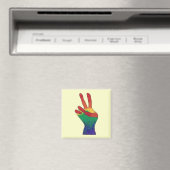Abstraktes Regenbogenschützenhandzeichen Magnet (In Situ (Geschirrspüler))