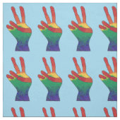 Abstraktes Regenbogenschutzhandzeichen Stoff (Muster)