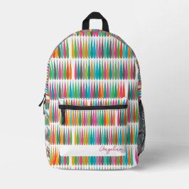 Abstraktes Regenbogentropfen-Muster Benutzerdefini Bedruckter Rucksack