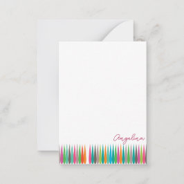 Abstraktes Regenbogentropfen-Muster Benutzerdefini Mitteilungskarte