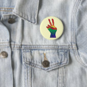 Abstraktes Regenbogenzeichen-Handzeichen Button (Beispiel)