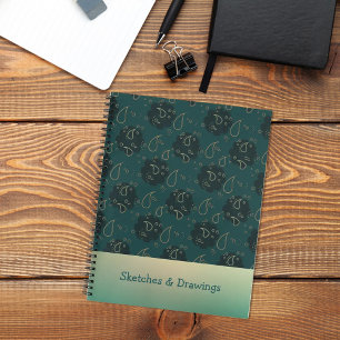 Abstraktes RegenfallNotebook Notizblock