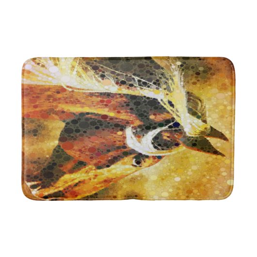 Abstraktes Reitpferd Western Badematte (Vorderseite)