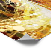 Abstraktes Reitpferd Western Poster (Ecke)