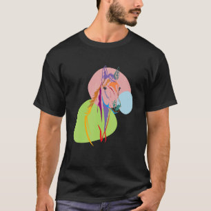 Abstraktes Rennen und Rennen T-Shirt