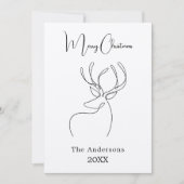 Abstraktes Rentierbeige Weihnachtsgeschenk Feiertagskarte (Vorderseite)