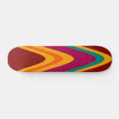 Abstraktes Retro Art Déco Skateboard (Horizontal)