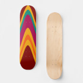 Abstraktes Retro Art Déco Skateboard (Vorderseite)