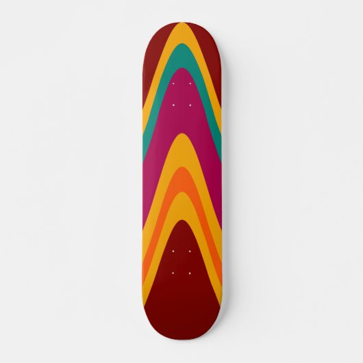 Abstraktes Retro Art Déco Skateboard (Vorne)