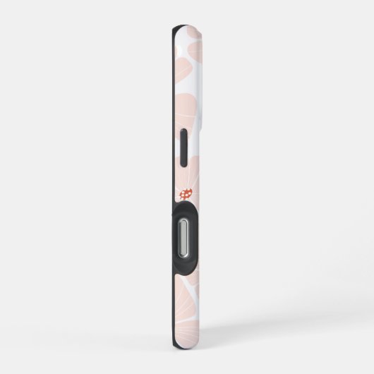 Abstraktes Retro-Blütenmuster iPhone Hülle (Rechte Seite)