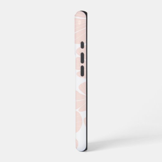 Abstraktes Retro-Blütenmuster iPhone Hülle (Linke Seite)