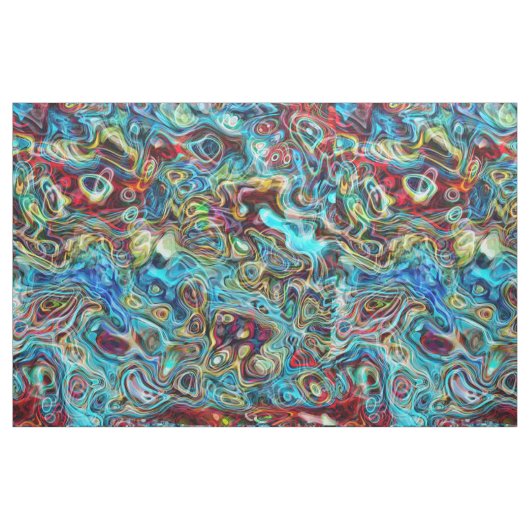 Abstraktes Retro-Cooles Wave-Muster Stoff (Fat Quarter (45,7 x 55,9 cm))