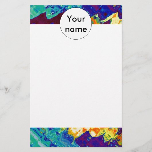 Abstraktes Retro-Design Briefpapier (Vorderseite)