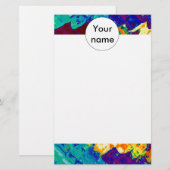 Abstraktes Retro-Design Briefpapier (Vorne/Hinten)