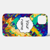 Abstraktes Retro-Design Case-Mate iPhone Hülle (Rückseite (Horizontal))