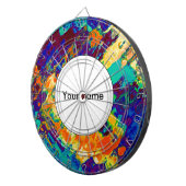 Abstraktes Retro-Design Dartscheibe (Vorderseite rechts)