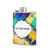 Abstraktes Retro-Design Flachmann (Links)