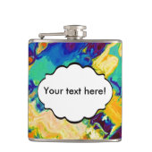 Abstraktes Retro-Design Flachmann (Vorderseite)