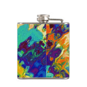 Abstraktes Retro-Design Flachmann (Rückseite)