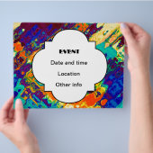 Abstraktes Retro-Design Flyer (Hand)