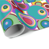 Abstraktes Retro-Design-Geschenkpapier Geschenkpapier (Rolleneckpunkt)