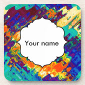 Abstraktes Retro-Design Getränkeuntersetzer (Vorderseite)