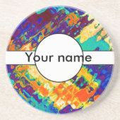 Abstraktes Retro-Design Getränkeuntersetzer (Vorne)