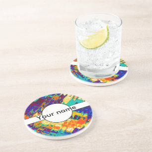 Abstraktes Retro-Design Getränkeuntersetzer