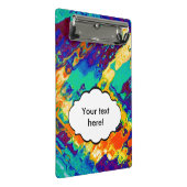 Abstraktes Retro-Design Mini Klemmbrett (Schrägansicht)