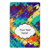 Abstraktes Retro-Design Mini Klemmbrett (Rückseite)