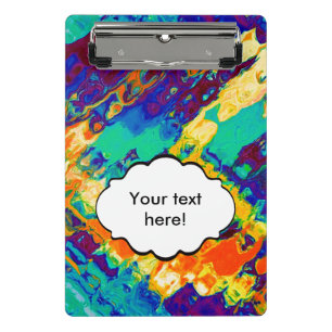 Abstraktes Retro-Design Mini Klemmbrett