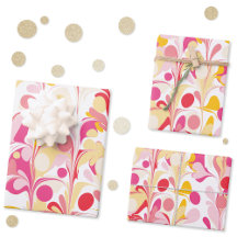 Abstraktes Retro-Marmormuster Rosa Gelb