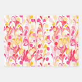 Abstraktes Retro-Marmormuster Rosa Gelb Geschenkpapier Set (Vorderseite 2)