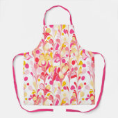 Abstraktes Retro-Marmormuster Rosa Gelb Schürze (Vorderseite)