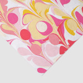 Abstraktes Retro-Marmormuster Rosa Gelb Seidenpapier (Detail)