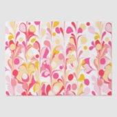 Abstraktes Retro-Marmormuster Rosa Gelb Seidenpapier (Vorderseite)