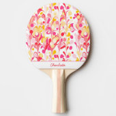Abstraktes Retro-Marmormuster Rosa Personalisiert Tischtennis Schläger (Vorderseite)