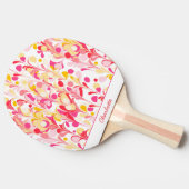 Abstraktes Retro-Marmormuster Rosa Personalisiert Tischtennis Schläger (Seitenansicht)