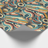 abstraktes Retro-Muster aus den 70er Jahren Geschenkpapier (Ecke)