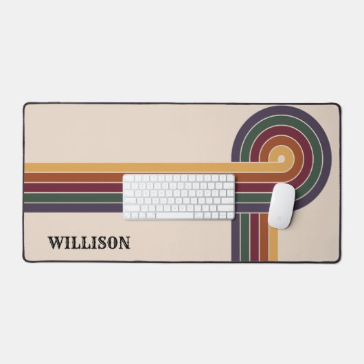 Abstraktes Retro-Muster der 80er Jahre Schreibtischunterlage (Tastatur & Maus)