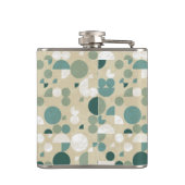 Abstraktes retro Muster Flachmann (Rückseite)