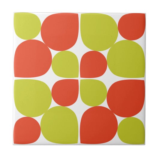 Abstraktes Retro-Muster Fliese (Vorderseite)