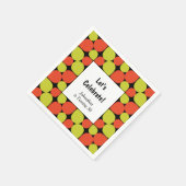 Abstraktes Retro Muster Geburtstag Serviette (Ecke)