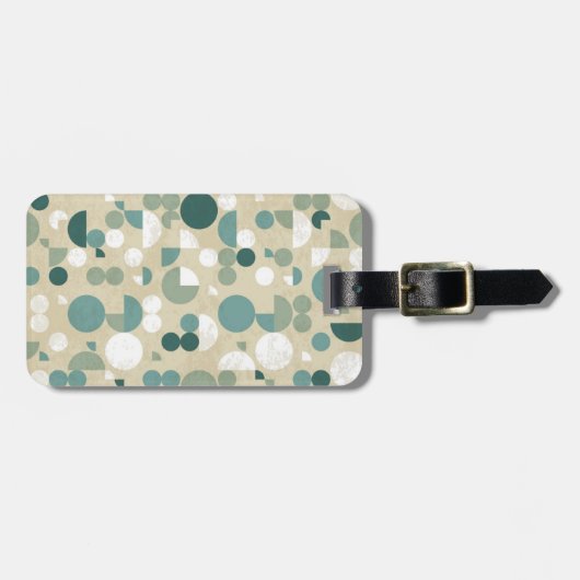 Abstraktes retro Muster Gepäckanhänger (Vorderseite horizontal)