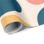 Abstraktes Retro-Muster Geschenkpapier (Rolleneckpunkt)