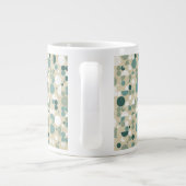 Abstraktes Retro-Muster Jumbo-Tasse (Rückseite)
