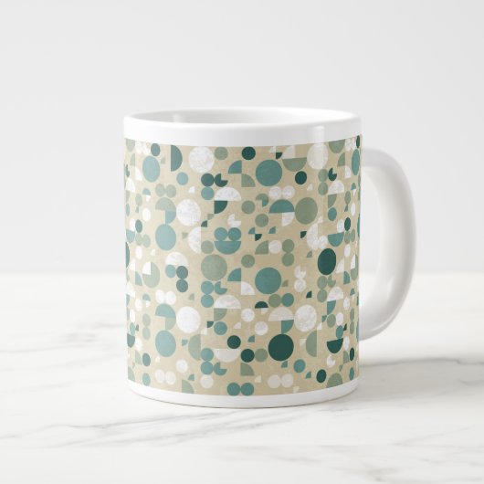 Abstraktes Retro-Muster Jumbo-Tasse (Vorderseite Rechts)