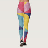 Abstraktes Retro-Muster Leggings (Rückseite)